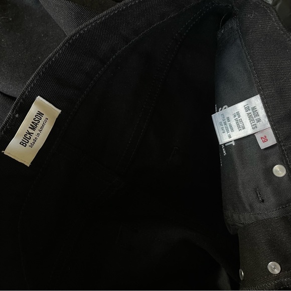 Buck Mason Black Denim Stretch Slim Jeans - Picture 5 of 7